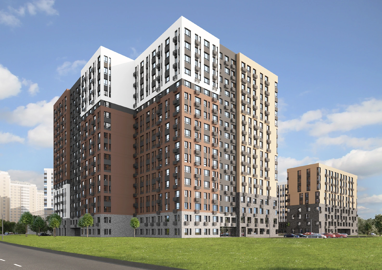 Residential complex — visualisation 1, general view