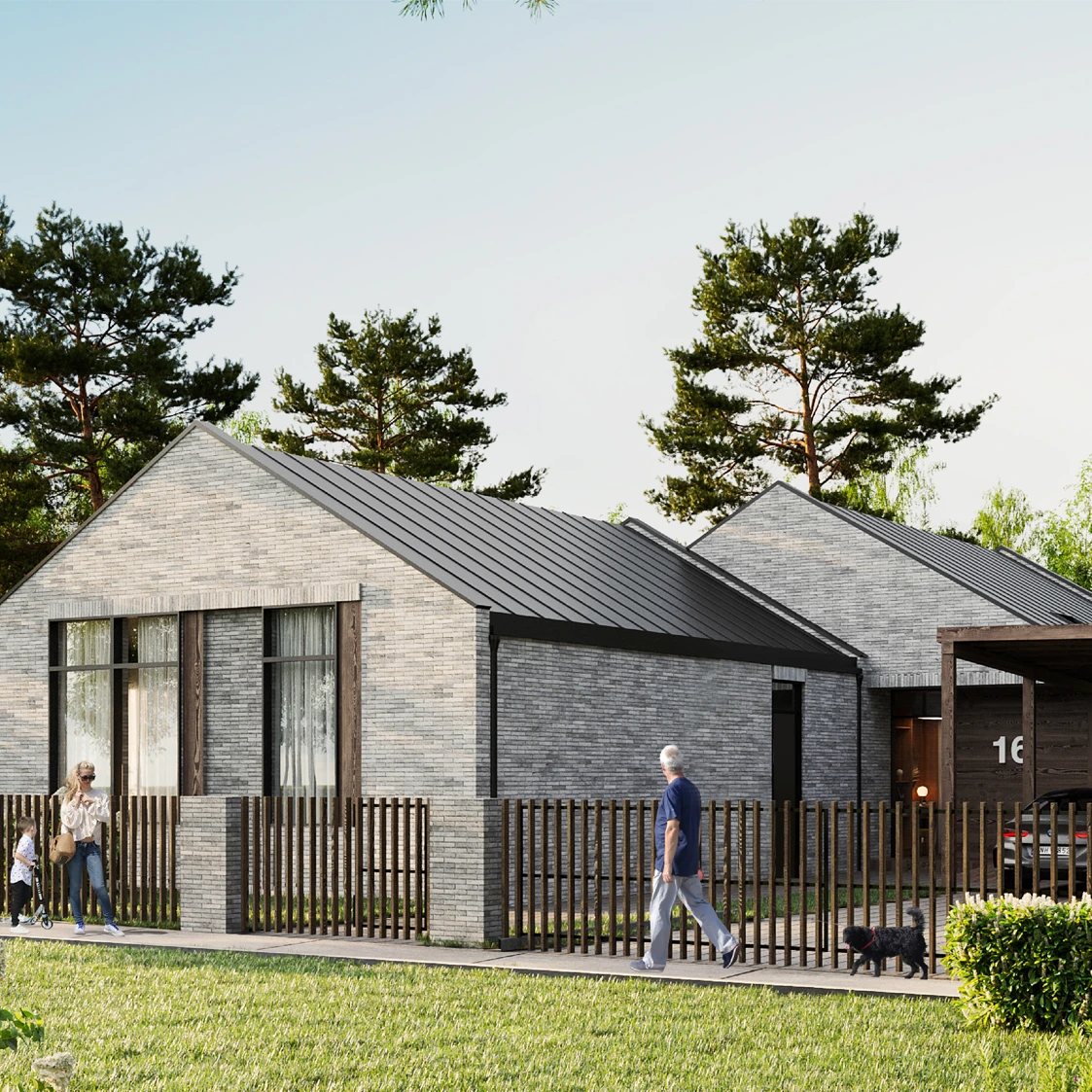 Detached housing, standard types — project visualisation