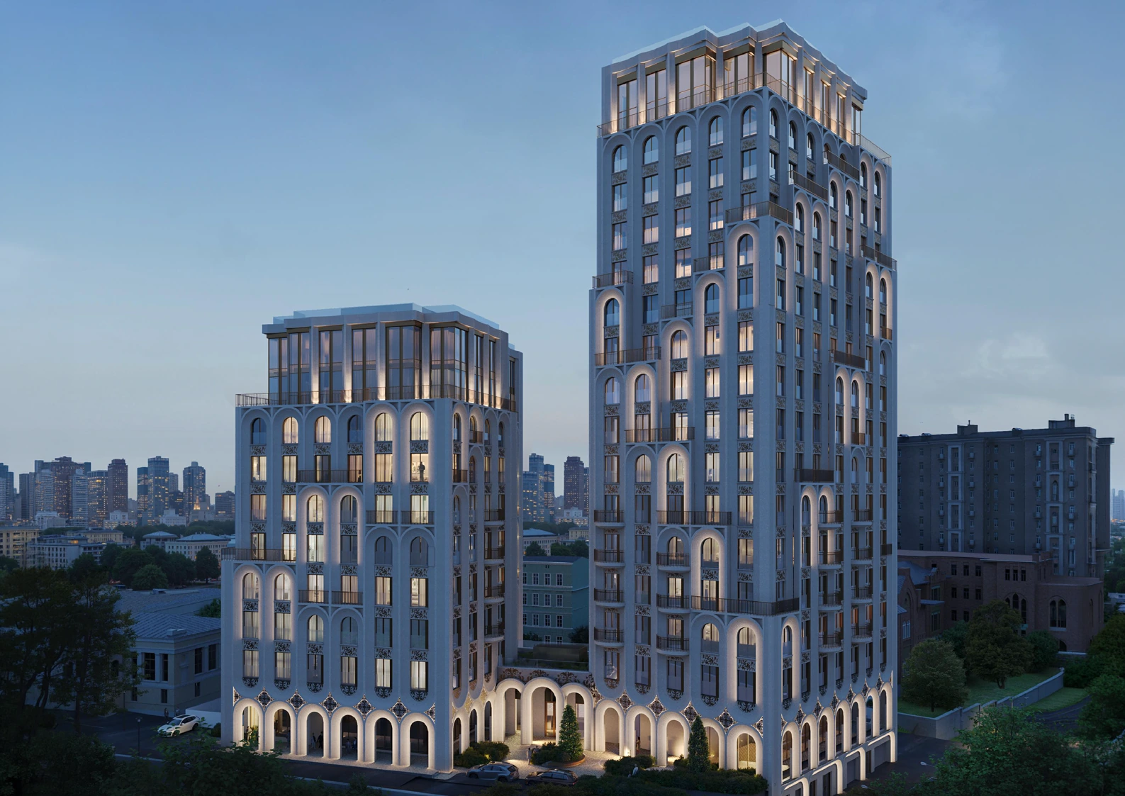 Apartment building with underground parking — visualisation 3